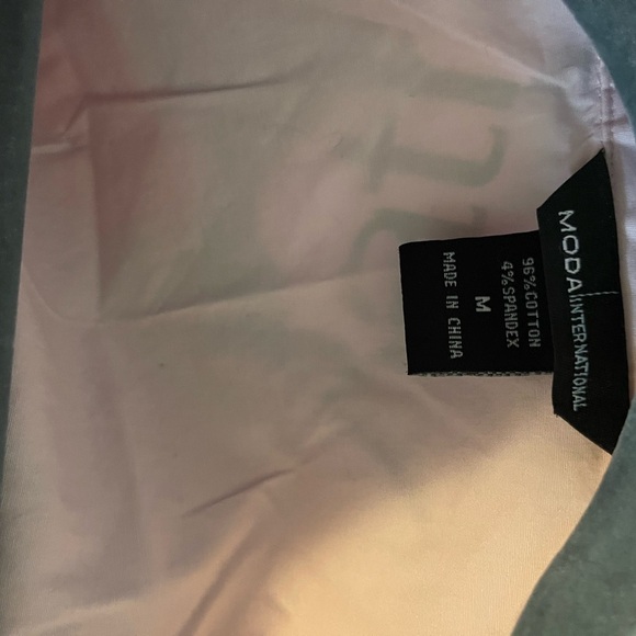 Moda International Light  Pink Button Down Long sleeve - Picture 5 of 5